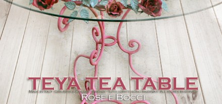 Teya Tea Table - Tavolino per The. Ferro battuto in tempera